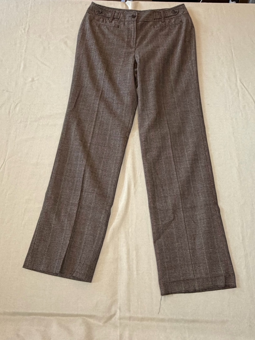 dressbarn Brown Pinstripe Women's Dress Pants